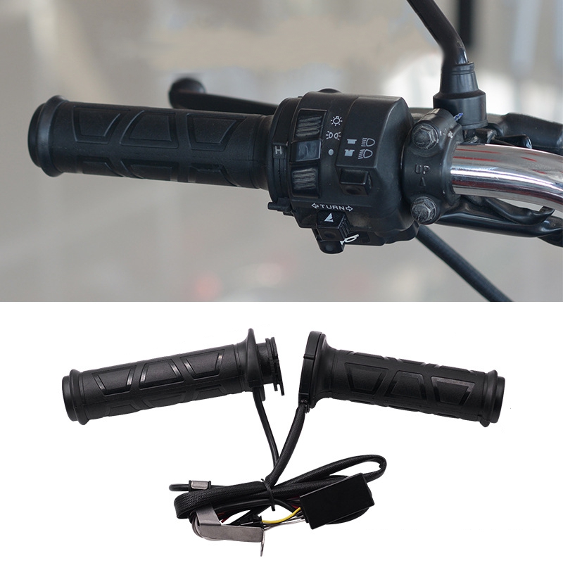 

22mm 7/8 Inch Electric Hot Heated Handlebar Grip 4 Gear Temperature Adjust Motorcycle ATV Warmer
