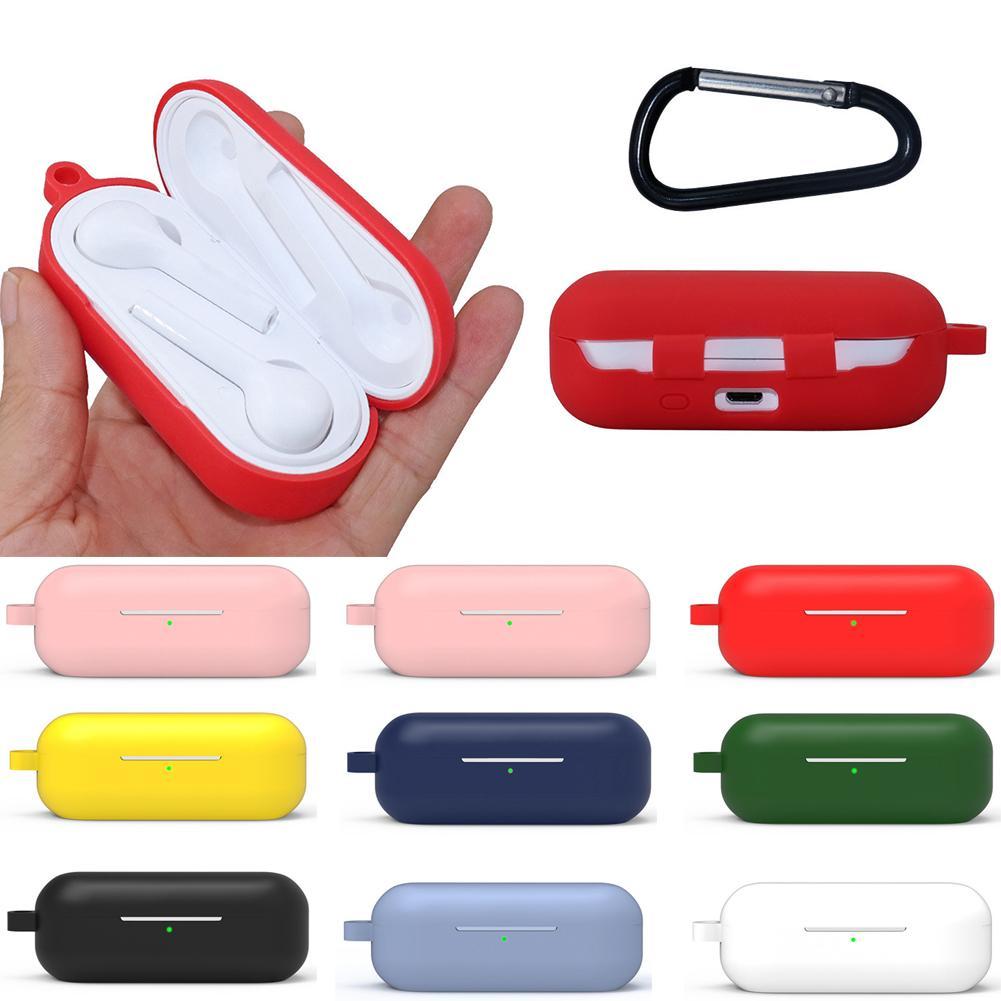

Bakeey Portable Shockproof Dirtproof Silicone Wireless bluetooth Earphone Storage Case with Keychain for Huawei FreeBuds