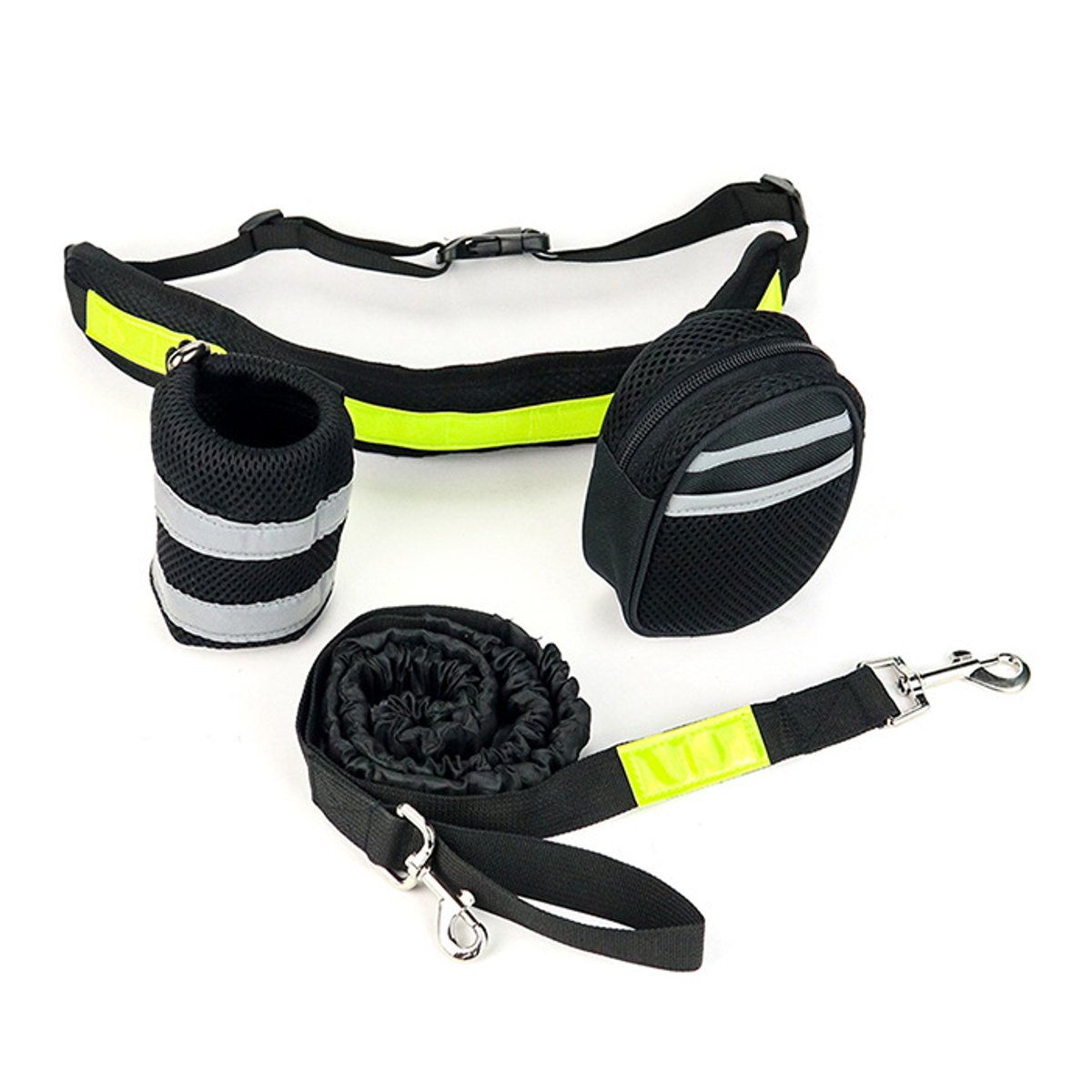 

Hands Free Pet Dog Traction Rope Outdoor Walking Running Waist Belt Bag Pouch Set