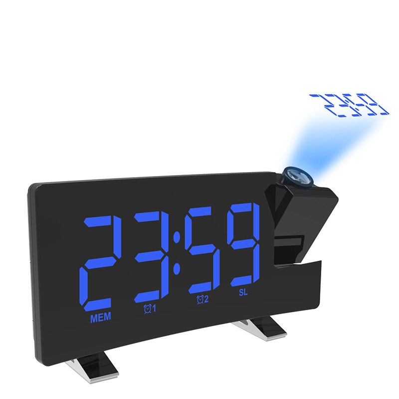 

Wake-up Light Digital Projection Alarm Clock Loud LED FM Radio Snooze Sleep