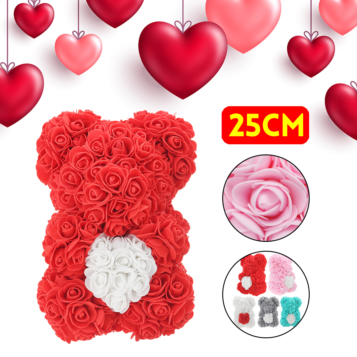 

DIY Искусственный Цветок Розы Медведь 25 см Красивая Для Свадебное Украшения Подарка На День Рождения