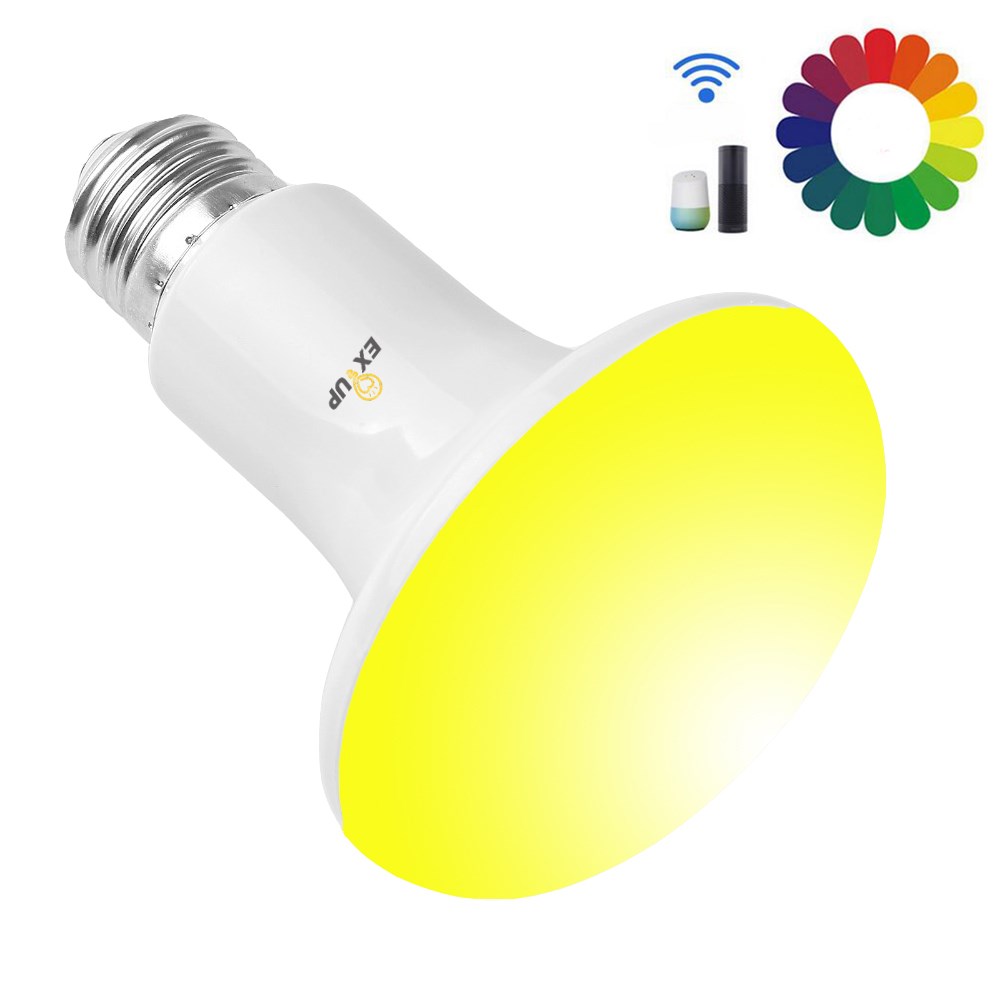 

EXUP 10W R80 RGBCW E27 SMD5730 Sound Activated APP Smart LED Bulb Support Amazon Echo Google Home AC85-265V