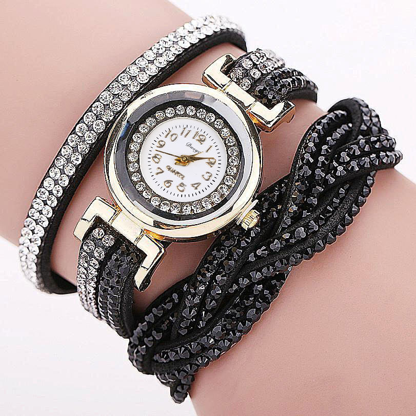 

DUOYA D056 Crystal Retro Style Ladies Bracelet Watch Dress Quartz Watches