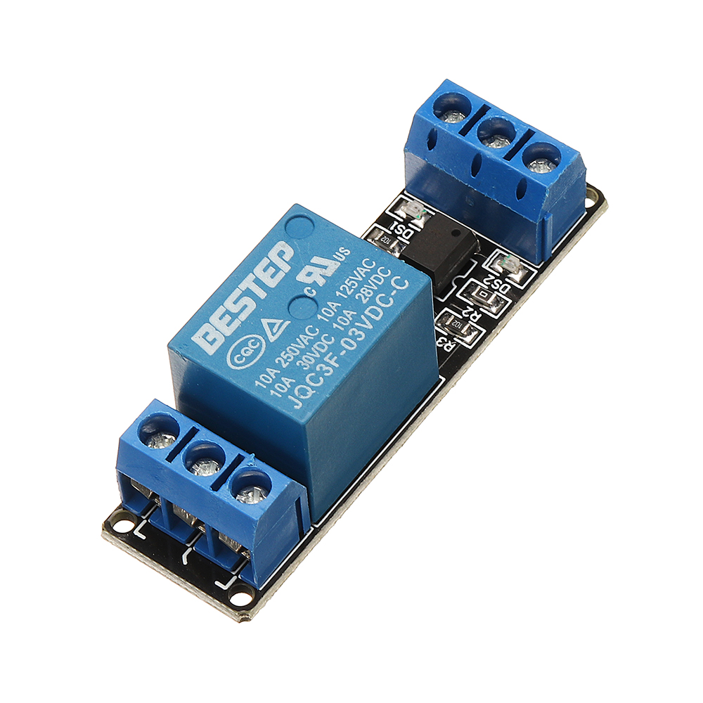 

3pcs BESTEP 1 Channel 3.3V Low Level Trigger Relay Module Optocoupler Isolation Terminal For Arduino