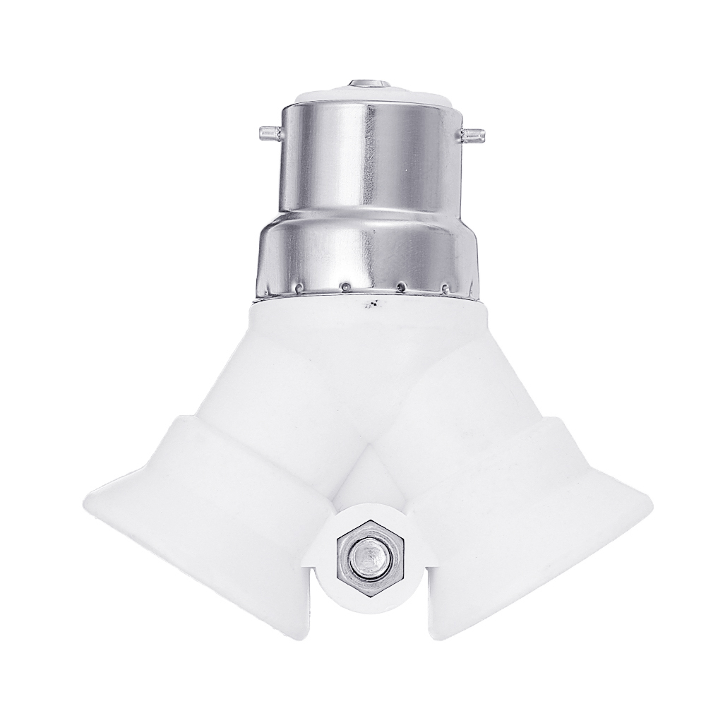 

AC100-240V 4A B22 To 2 Way Splitter E14 Converter Light Socket Bulb Adapter for Halogen CFL Lamp