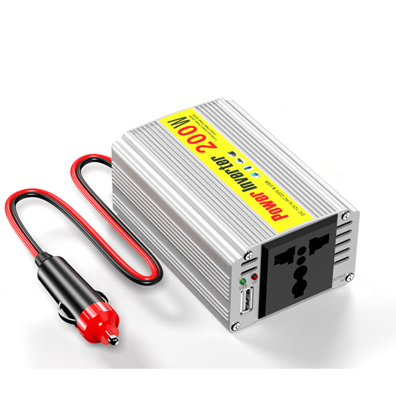 

200W Car Power Inverter Voltage Transformer DC12V to AC 220V Converter Auto Modified Sine Wave 2.1A USB Charger Adapter