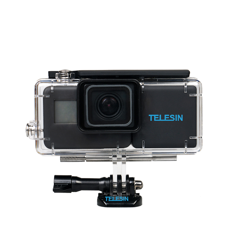 

Telesin 2300mAh перезаряжаемый внешний Батарея с 40M Водонепроницаемы Чехол для GoPro Hero 7 6 5 Black Action Sports камера