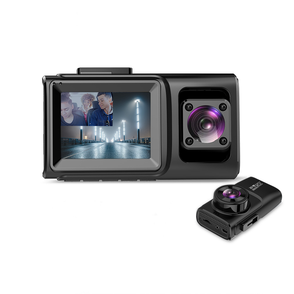 

ELEBEST 4K WiFi GPS Son y Sensor IMX307 WDR Dash Cam Video Recorder Night Vision 1080P Front/Inside Dual Lens Car DVR Ca