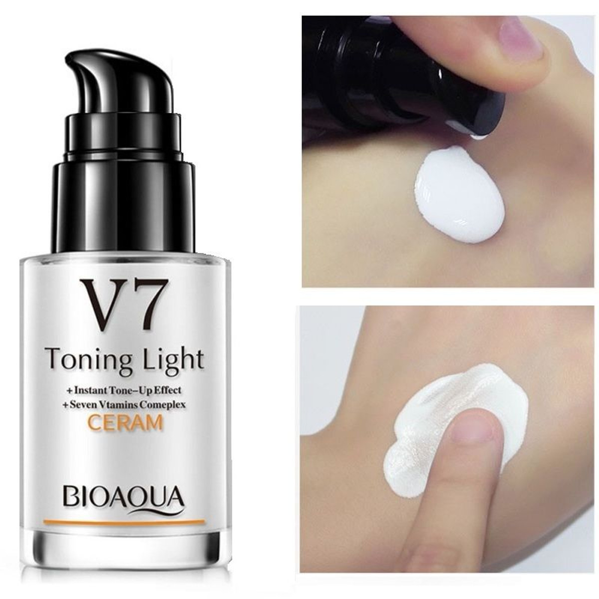 

V7 Toning Light Face Skin Instant Whitening Cream Concealer Moisturizer