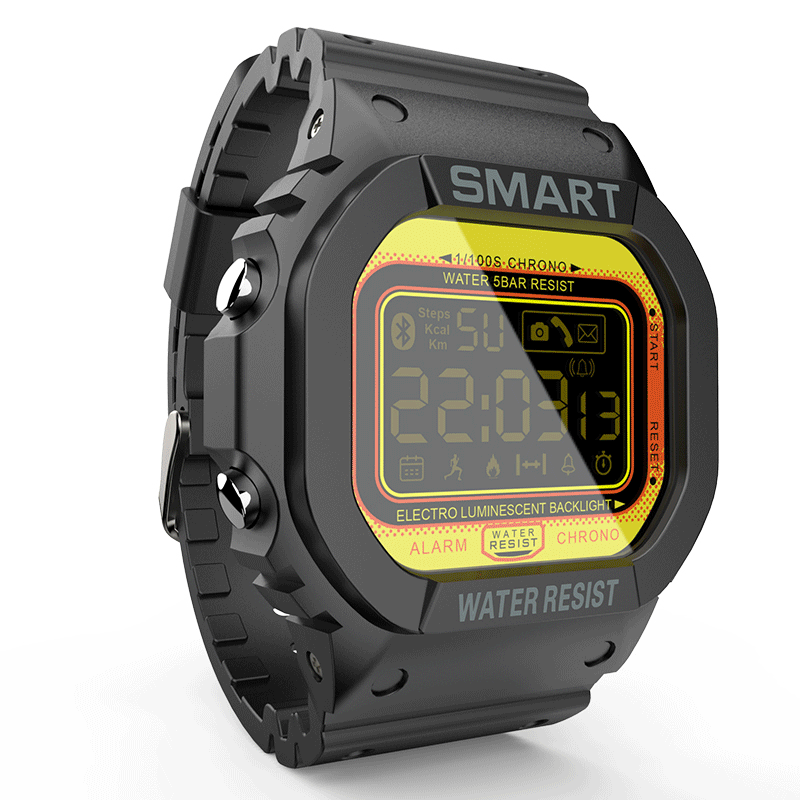 

LOKMAT MK22 1.21'' 5ATM Waterproof Smart Watch Calendar Altimeter Heart Rate Monitor Anti-lost Sport Fitness Bracelet