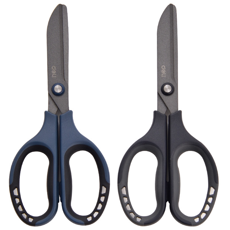 

Deli Teflon Arc Scissors Coating Anti-adhesive Hand Craft Stainless Steel Office Cutting Tools Cutter 77753/77754