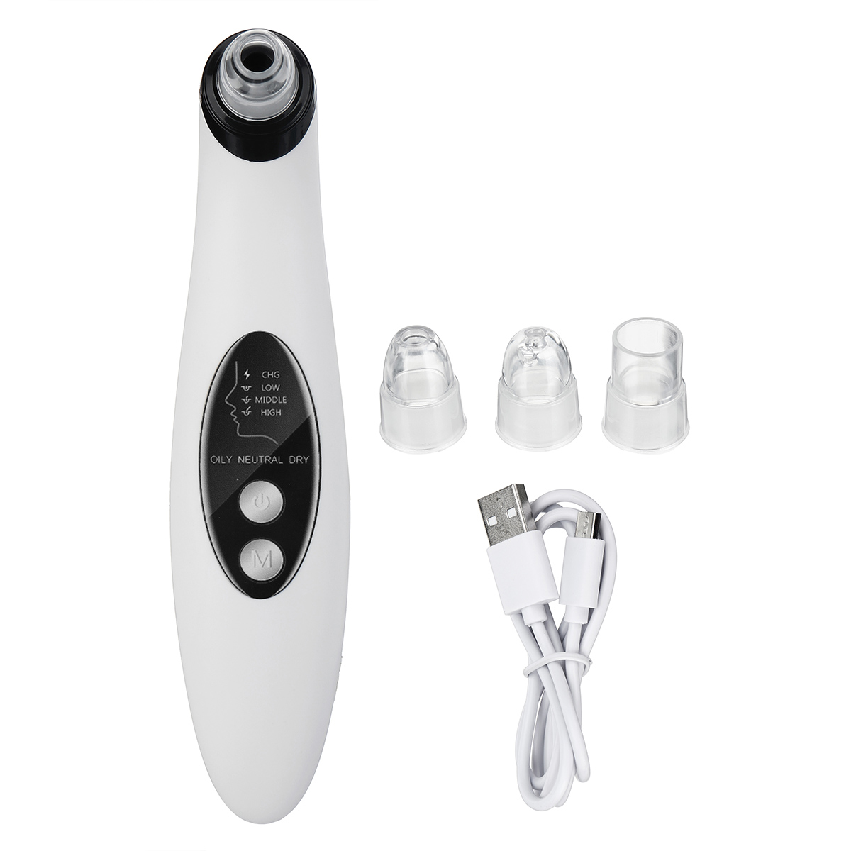 

Blackhead Remover Electric Facial Pore Cleaner with 3 Probes Rechargeable Electric Blackhead Suction Vacuum Blackhead Suction Extractor Tool