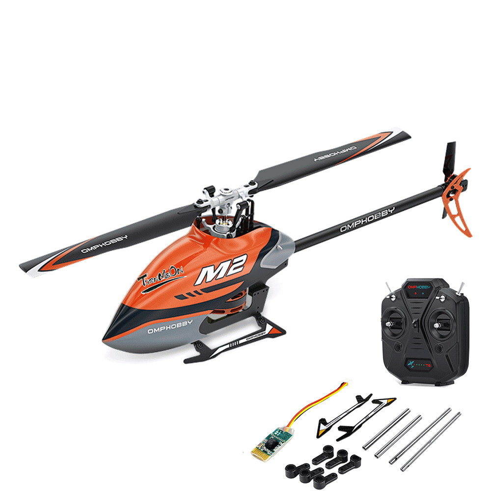 

OMPHOBBY M2 6CH 3D Flybarless Dual Brushless Motor Direct-Drive RC Helicopter RTF Mode 1/Mode 2 Standard Combo With 4 IN 1 Flight Controller