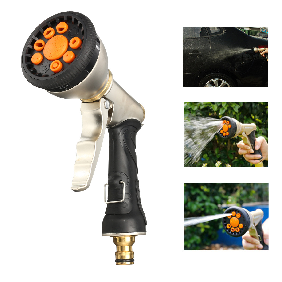 

Garden Water Hose Pipe Sprayer Nozzle High Pressure Handheld Car Washer Watering Nozzle