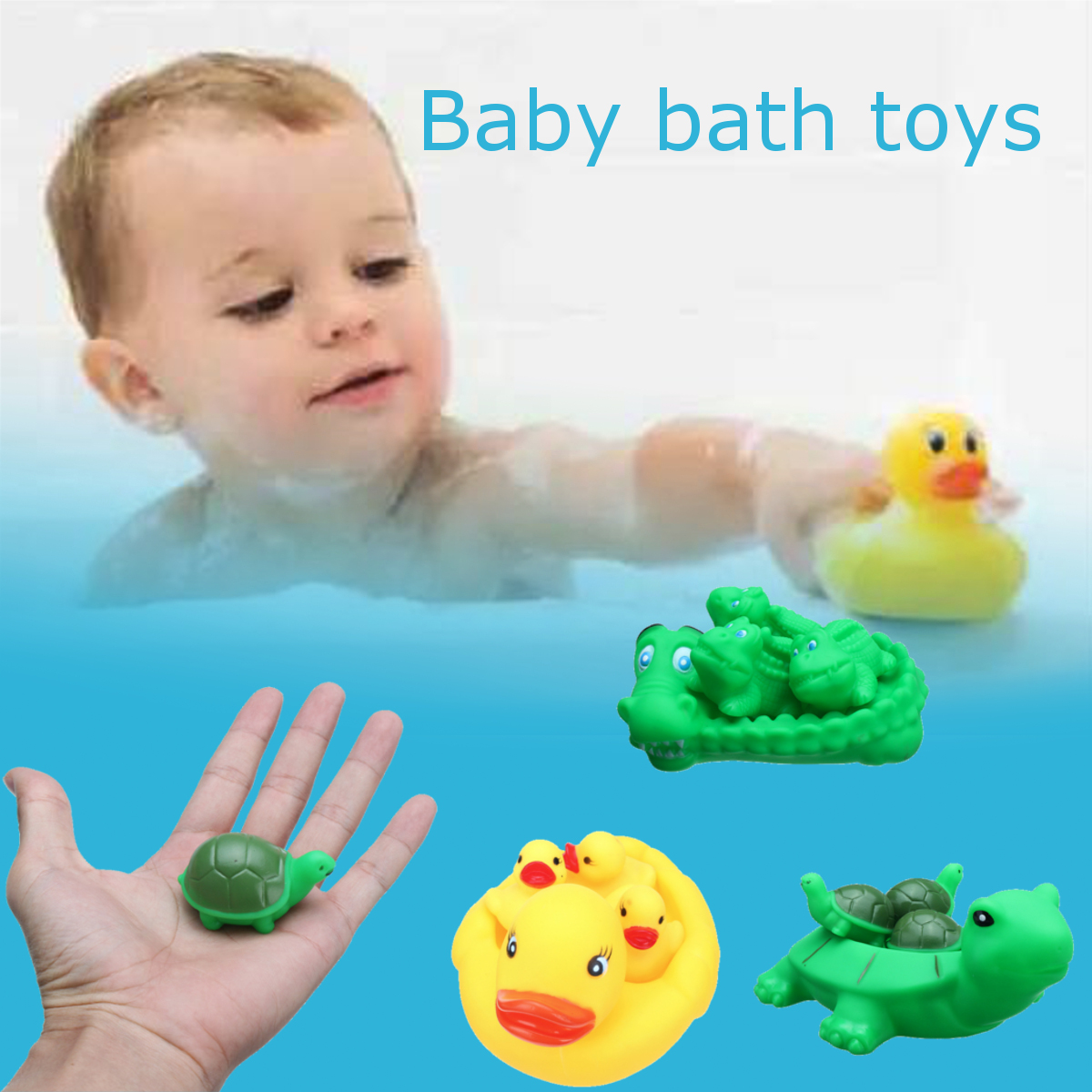 Creative Children's Bathroom Plastic Animal Bath Toys 5