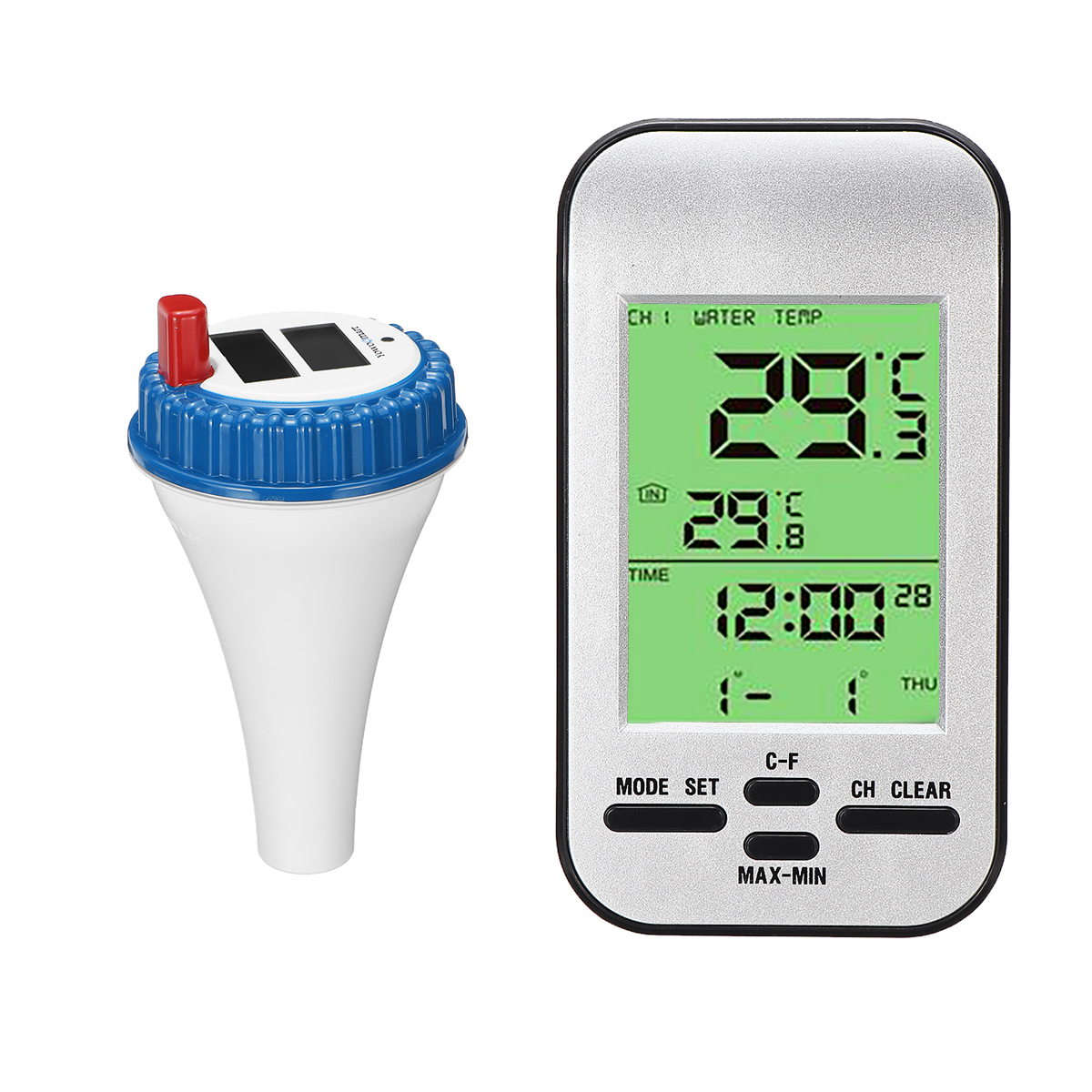 

Wireless Remote Floating Digital Thermometer Swimming Pool Water Temperature Spa Hot Tub