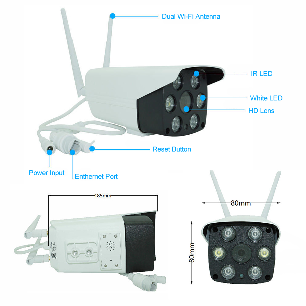 4X Digital Zoom 2MP 1080P PTZ IP Camera Support Ewelink WiFi Outdoor