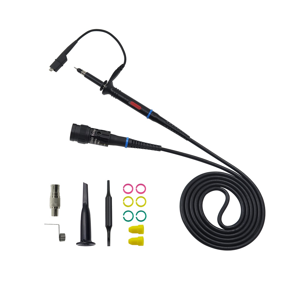 Oscilloscope Probe Clip with 1.1M Cable Kit EN BNC Test Tool P6200 X1 X10 200MHz 