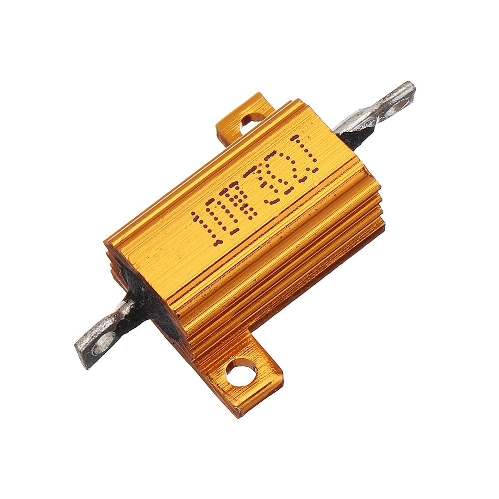 

20pcs RX24 10W 3R 3RJ Metal Aluminum Case High Power Resistor Golden Metal Shell Case Heatsink Resistance Resistor