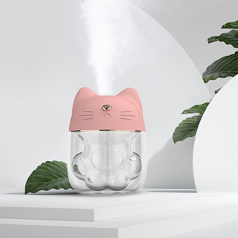 

150ml Mini Cat Claw Air Humidifier Quiet Automatic Shut-Off with Night Light for Home Office