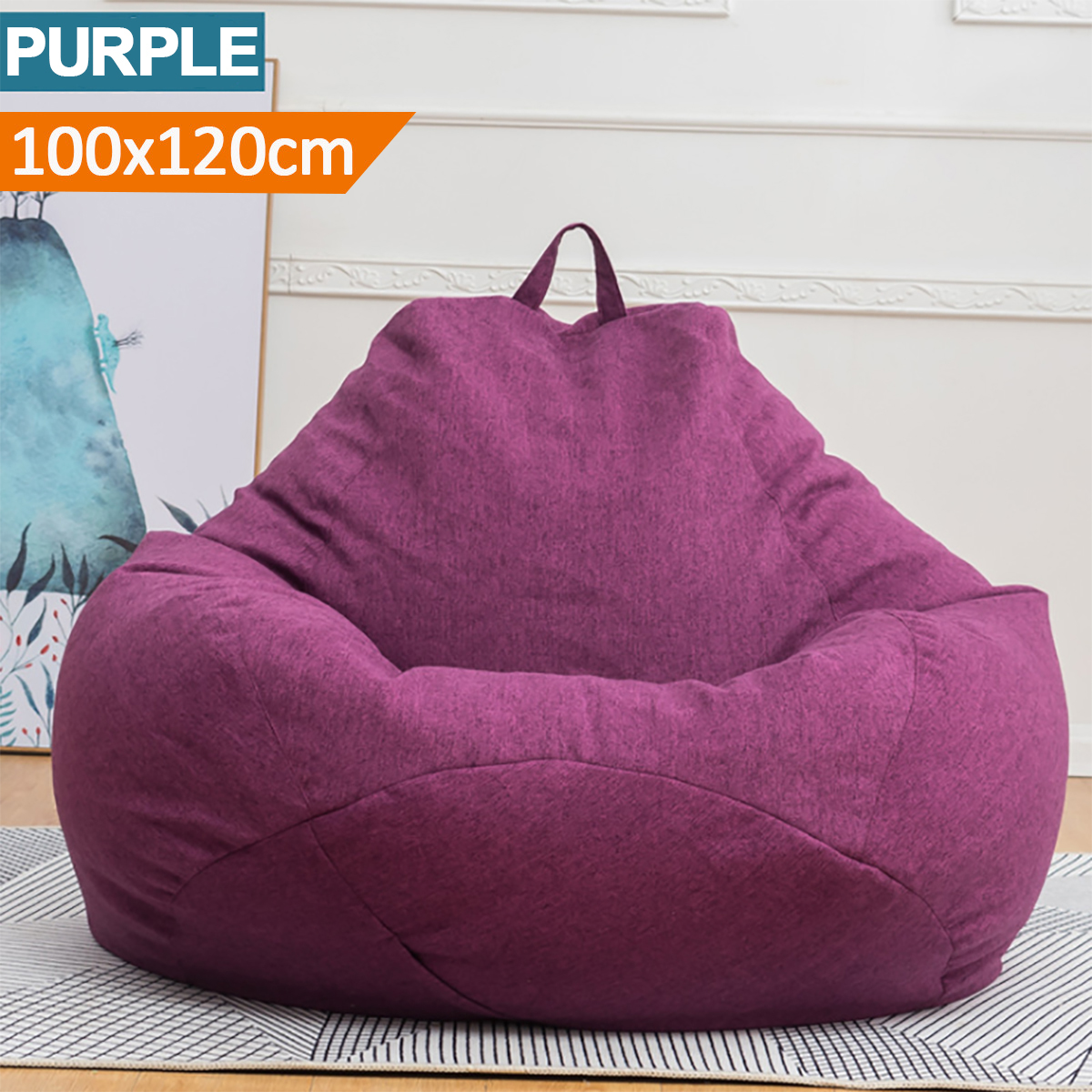 Extra Large Bean Bag Chair Lazy Sofa Cover Indoor Outdoor Game Seat BeanBag 7
