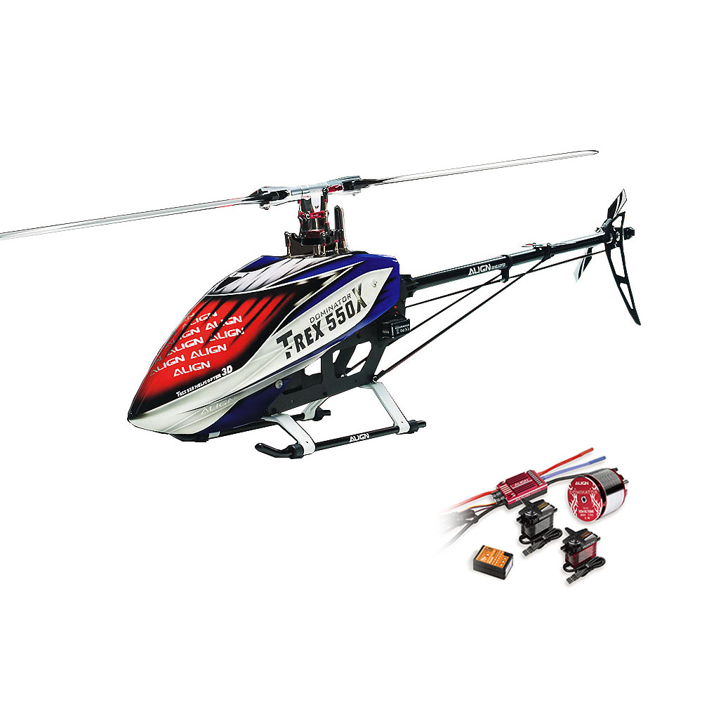 

ALIGN DONINATOR T-REX 550X 6CH 3D Flying RC Helicopter Super Combo With Motor Servo ESC Gyro'