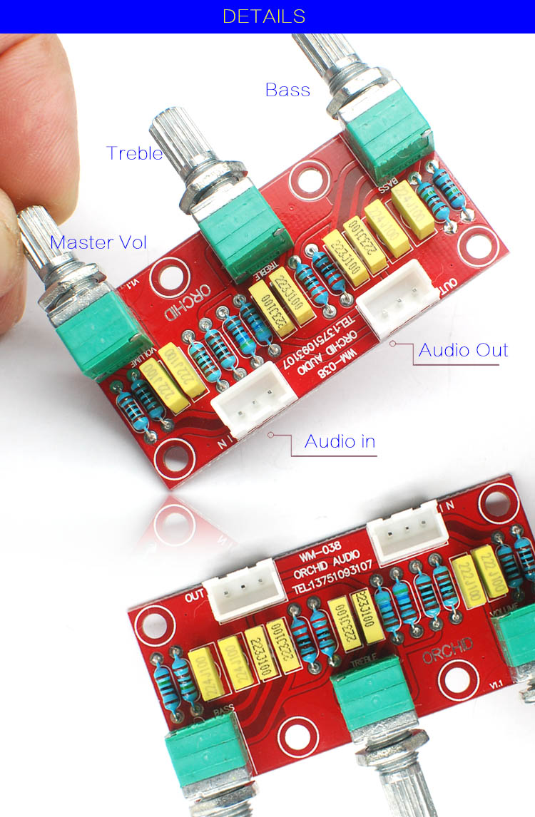 HIFI Preamp Treble DIY Passive Tone Board Set Professional Audio Amplifier Parts