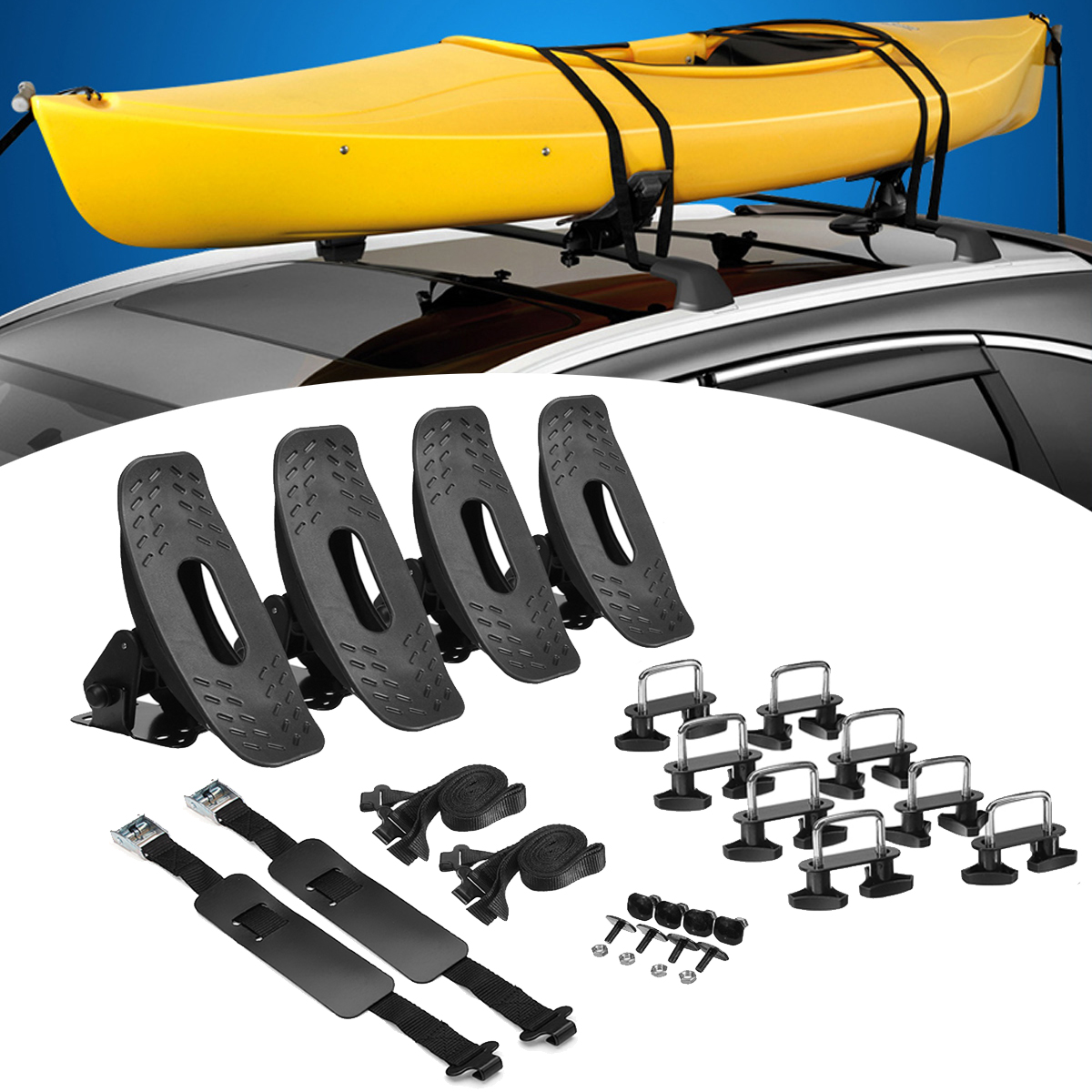 

Kayak Carrier Holder Saddle Watercraft Roof Rack Arm Canoe Car Loader Marine Universal