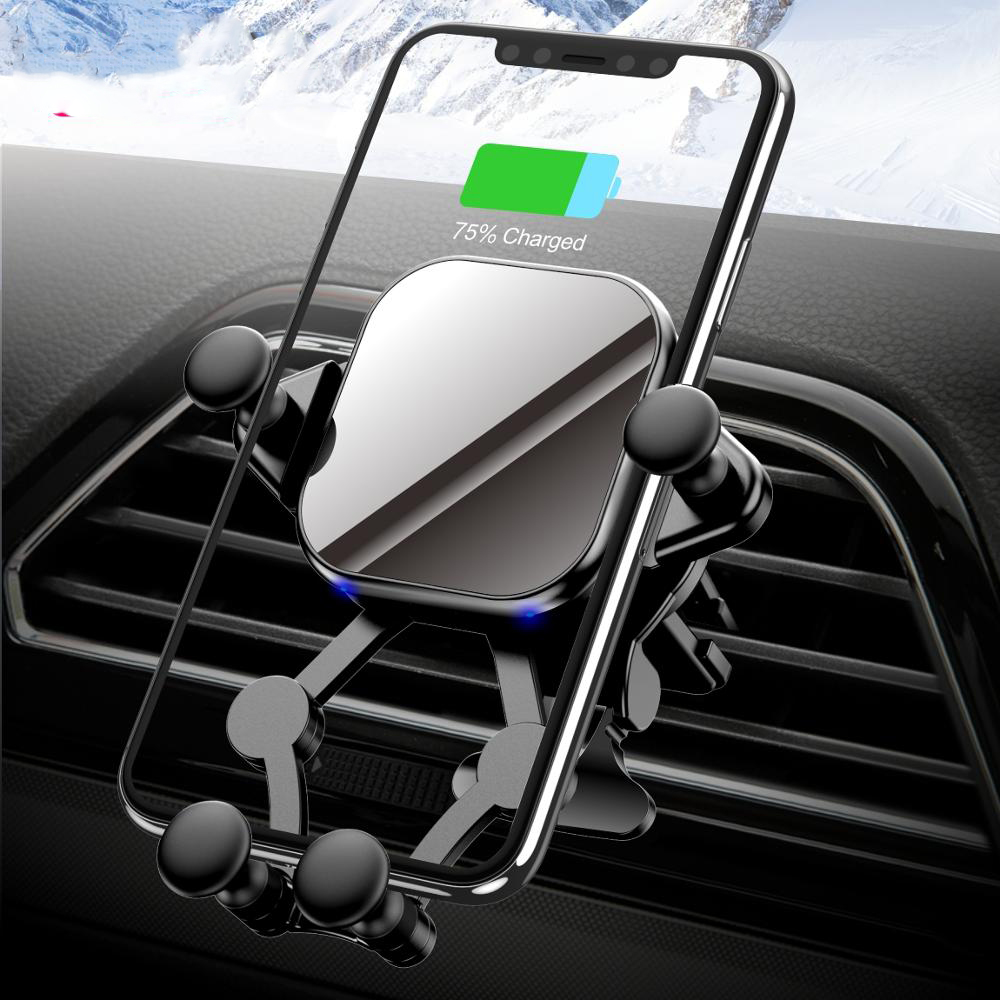 

Bakeey 15W Qi Wireless Charger Gravity Linkage Air Vent Car Phone Holder for 4.5-6.8 inch Smart Phone for iPhone 11 for