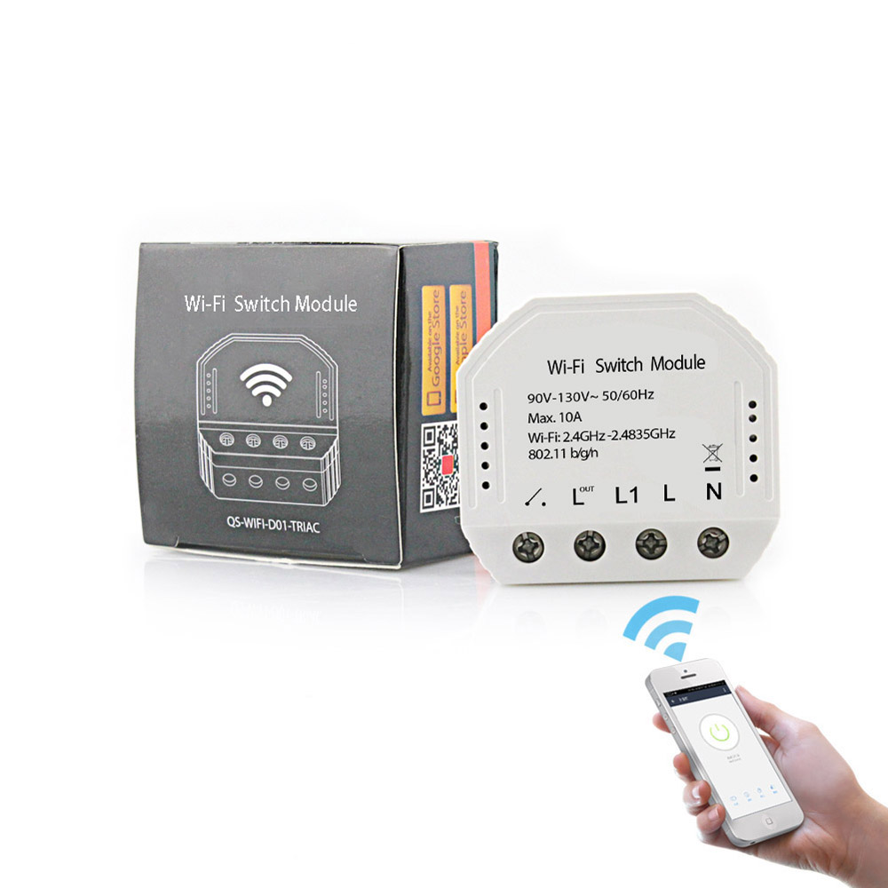 MoesHouse 90V-130V Wifi Smart Light Switch Diy Breaker Module Smart Life/Tuya APP Remote Control Works with Alexa Echo Google Home 2 Way Switch