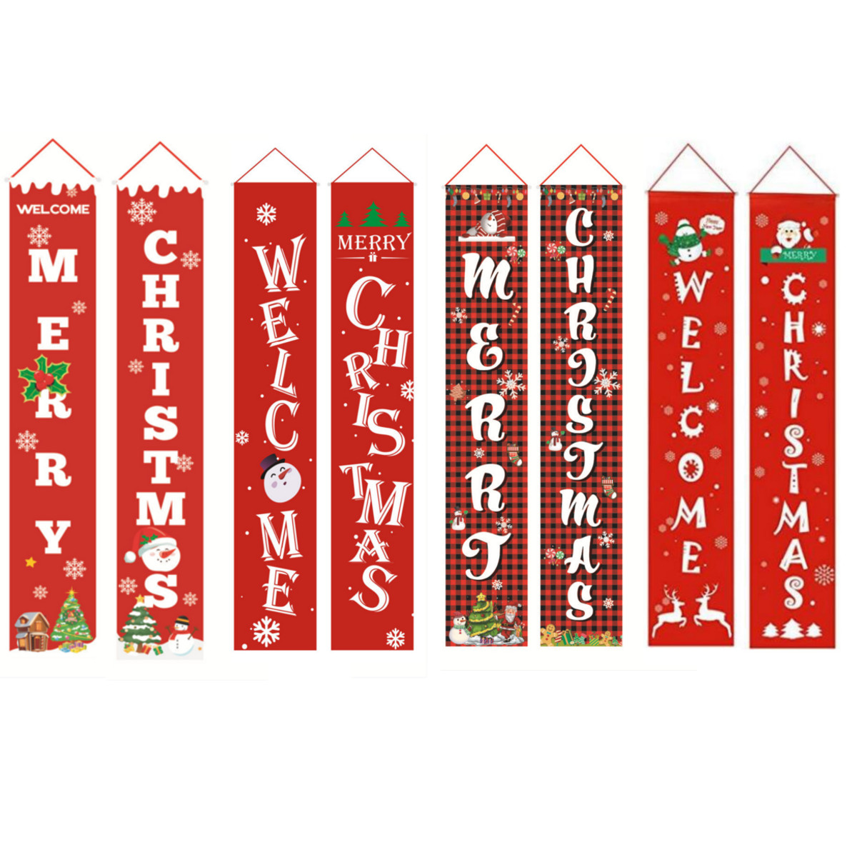 

Merry Christmas Porch Banner Christmas Outdoor Decorations for Home Hanging Pendant Ornament