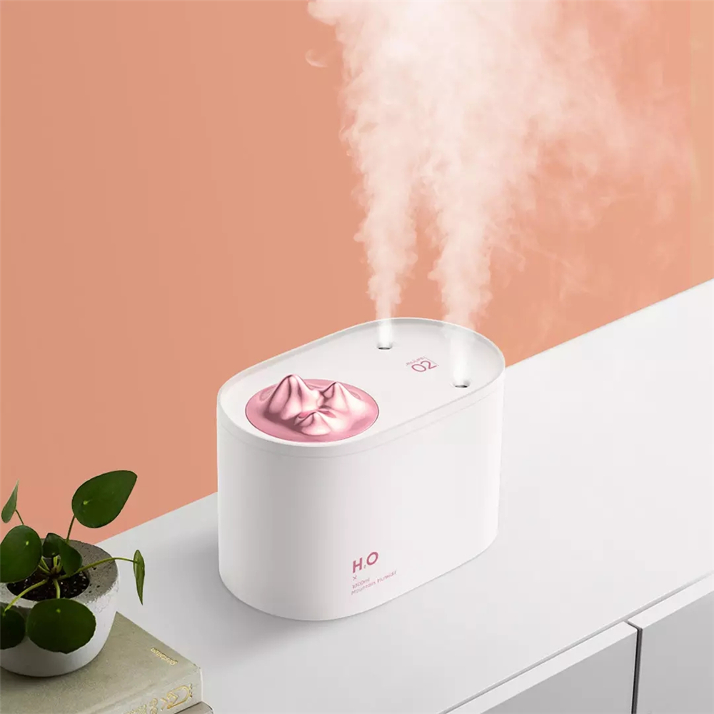

Jisulife 1000ML 3600mAh USB Rechargeable Ultrasonic Humidifier with 2 Mist Outlet Freshener For Homes Office From Syste