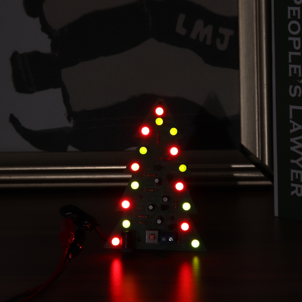 

Собранный USB Power Рождественская Елка 16 LED Цвет Света Электронная ПЕЧАТНАЯ ПЛАТА Украшение елки Детей Подарок Обычна