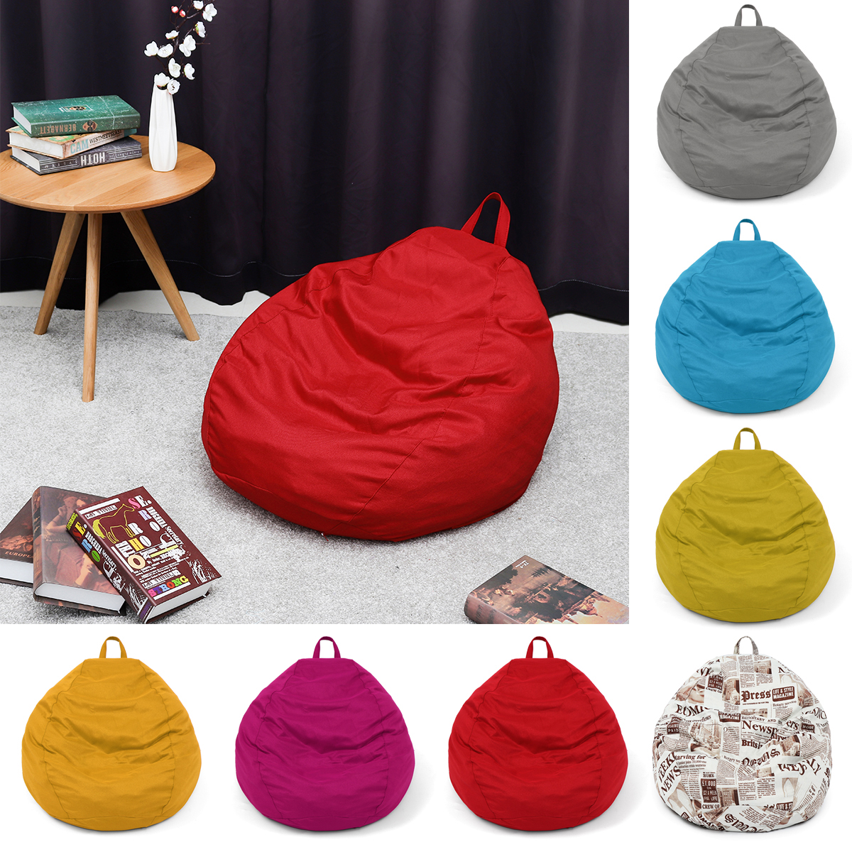 

Furniture Classic Bean Bag Chair Covers Sofa Extra Large Adult Storage Bag Baby Seat Sofa
