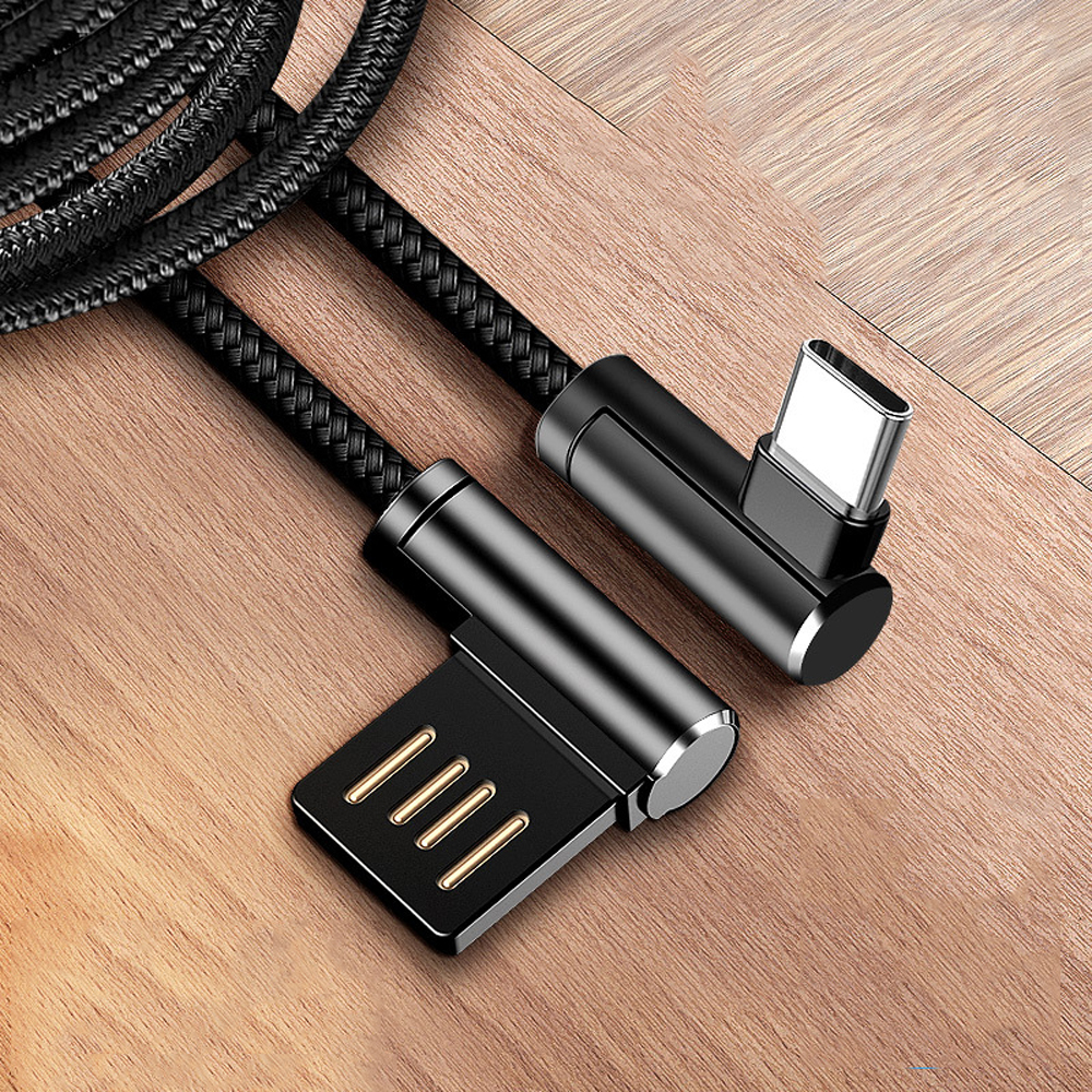 

Bakeey 2.4A Dual 90 Degree Elbow Type C Micro USB Fast Charging Data Cable For Xiaomi MI8 MI9 HUAWEI Oneplus 7 Pocophone F1 S10 S10+