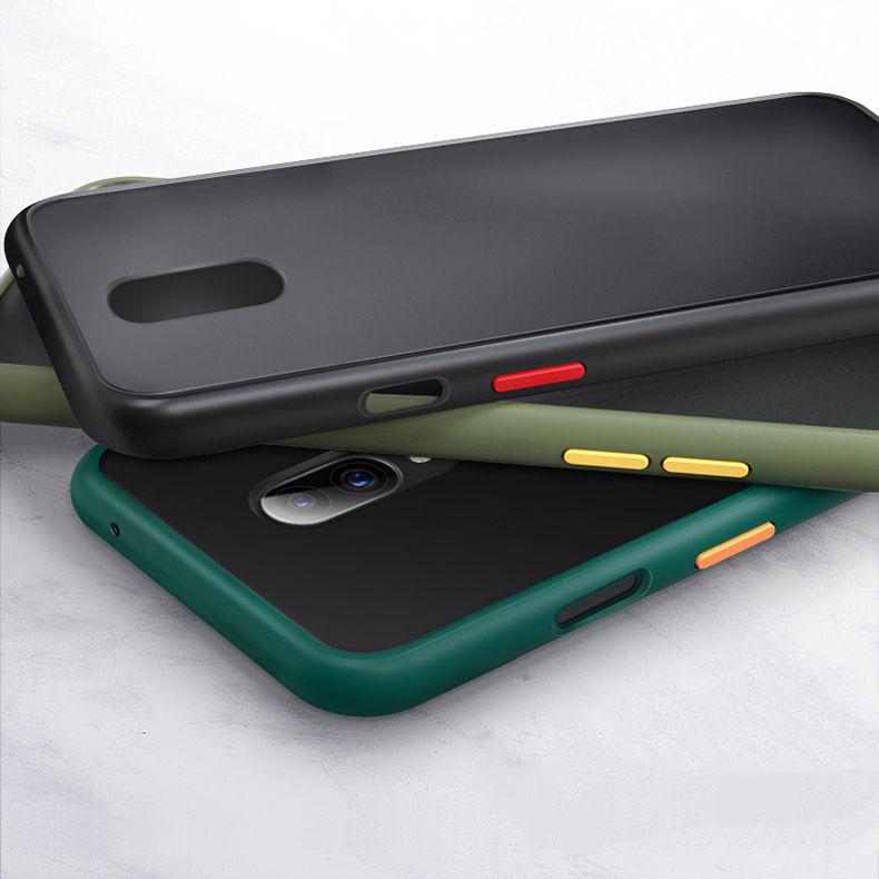 

Для OnePlus 7 Чехол Bakeey Armor Противоударный анти-отпечатков пальцев матовый полупрозрачный жесткий ПК и мягкий ТПУ З
