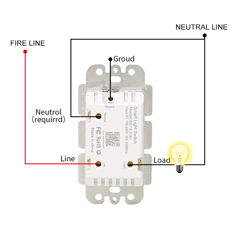 2.4G WiFi Smart Light Dimmer Switch DIY Wireless Breaker Voice Remote Control Work with Smart Life Tuya Alexa Google Home For Smart Home 13