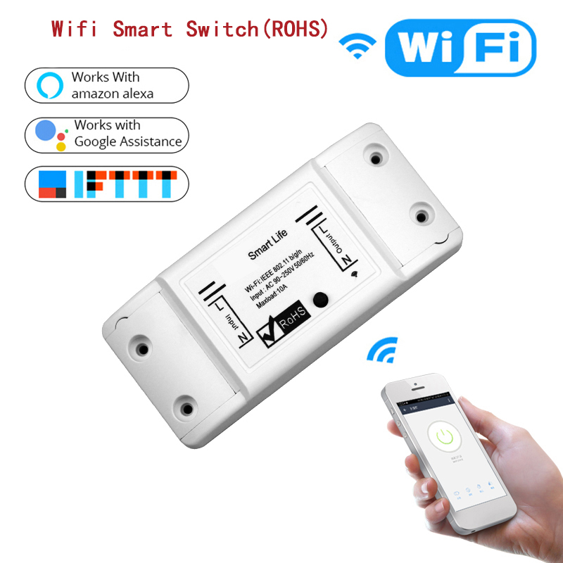 Bakeey 10A Smart Light Switch DIY WiFi Module APP Remote Control Universal Breaker Timer Works with Smart Life APP Alexa Google Home 7