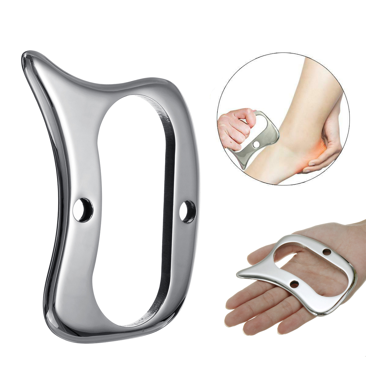 

Stainless Steel Manual Myofascial Release Tool Gua Sha Scraping Board Full Body Muscles Massager