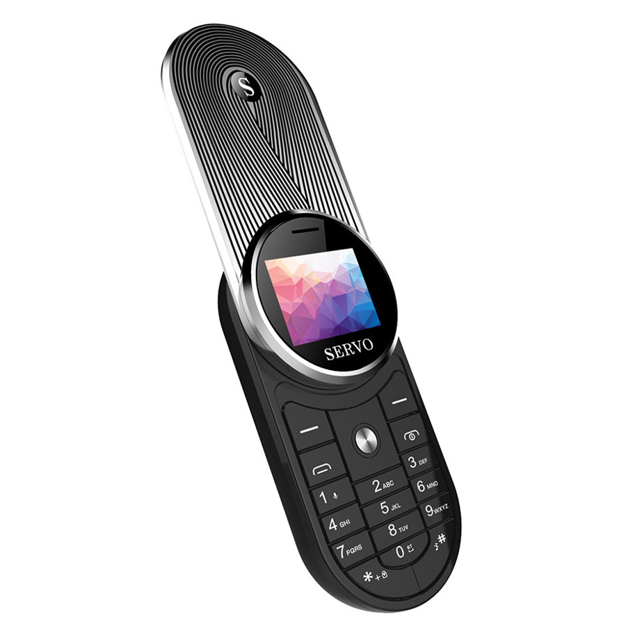 

SERVO AURA 360° Rotatable Flip Phone BT Dialer FM Vibration As Mirror One Key Recorder Dual Sim Mini Card Phone