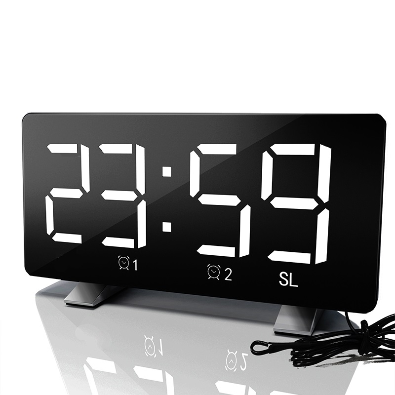 

Digital FM Radio Dimmer LED Dual Alarms USB Charging Port Alarm Clock