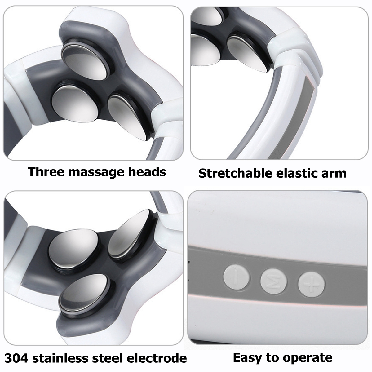 3 Heads Pulse Smart Neck Cervical Pain Relief Massager Remote Control Pulse  Neck Cervical Massage With Far Infrared Heating Elec