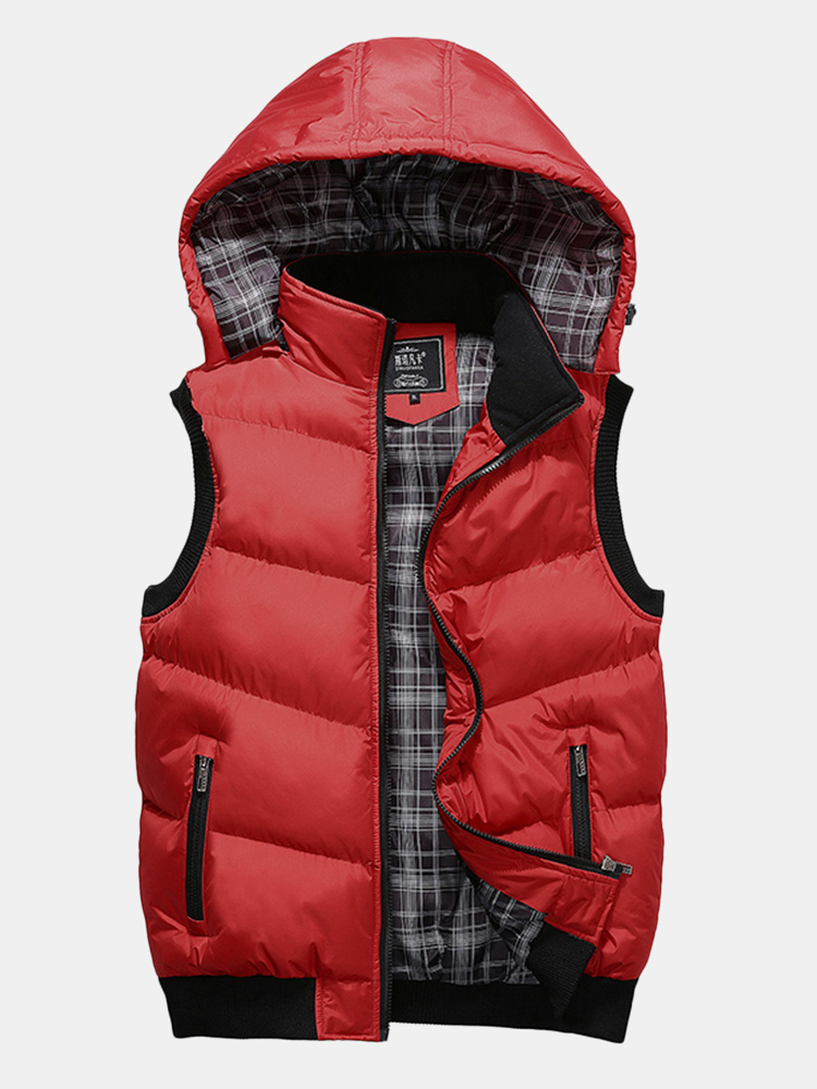

Detachable Hooded Winter Thickened Warm Casual Vest