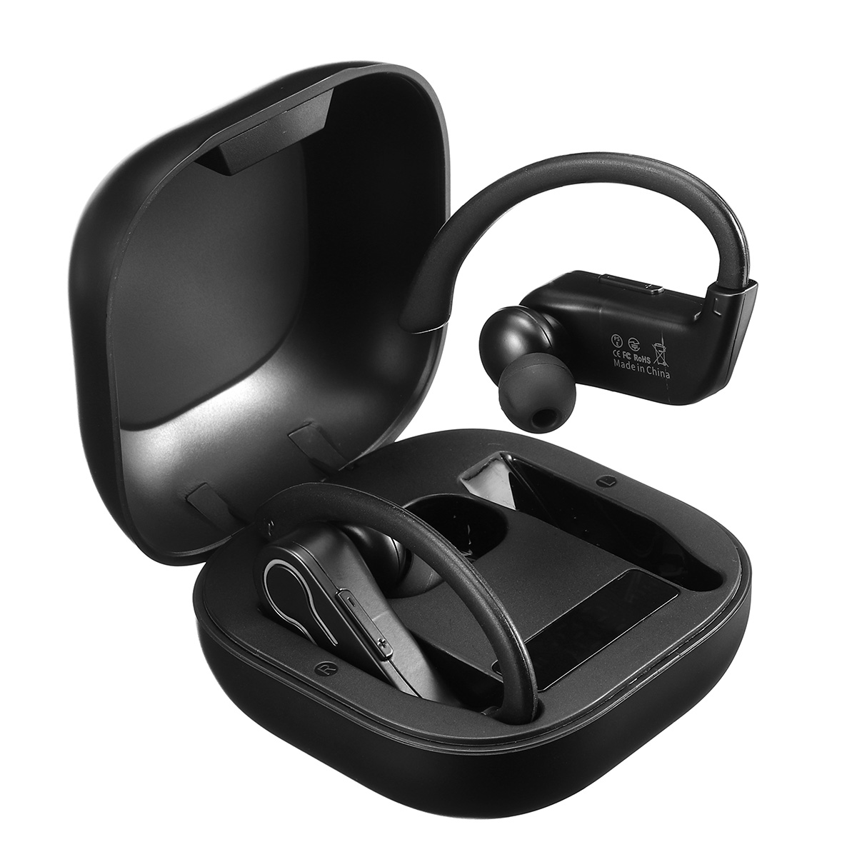 

Pincun W7 TWS Earhooks Wireless bluetooth 5.0 Earphone HiFi Sound LED Display Sports Headphone with Mic