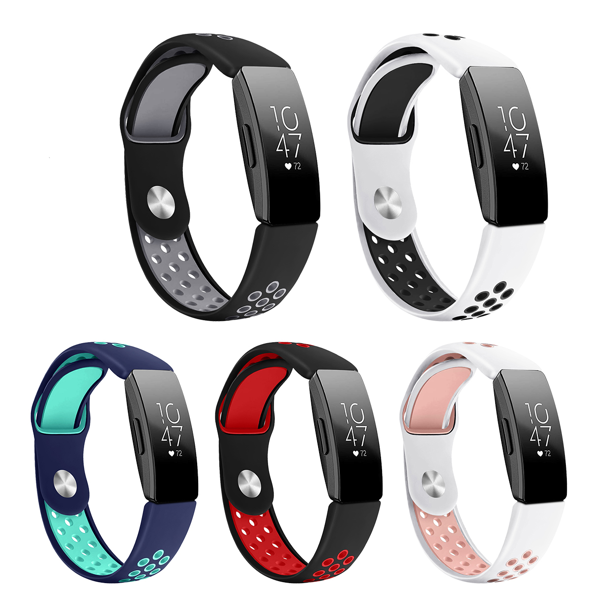 

Bakeey Double Color Ремень Сменные часы TPU Стандарты для Fitbit Inspire / Inspire HR Smart Watch