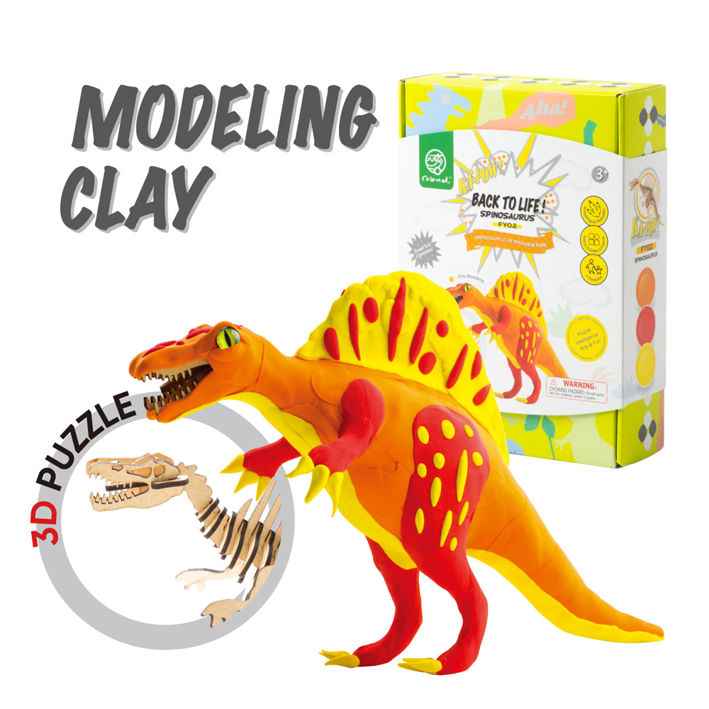 Robotime Clay Dinosaur Series 3D Puzzle Modeling Clay Children's Manual DIY Rubber Color Mud Toys 18