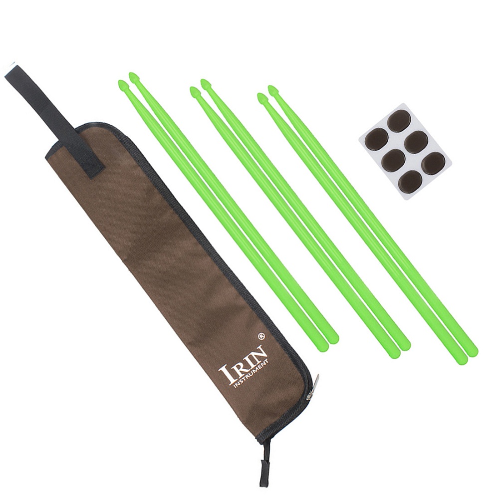 

IRIN Three-piece Drum Set Portable Drum Accessories Drumsticks Bag/Mute Sticker/Drum Stick