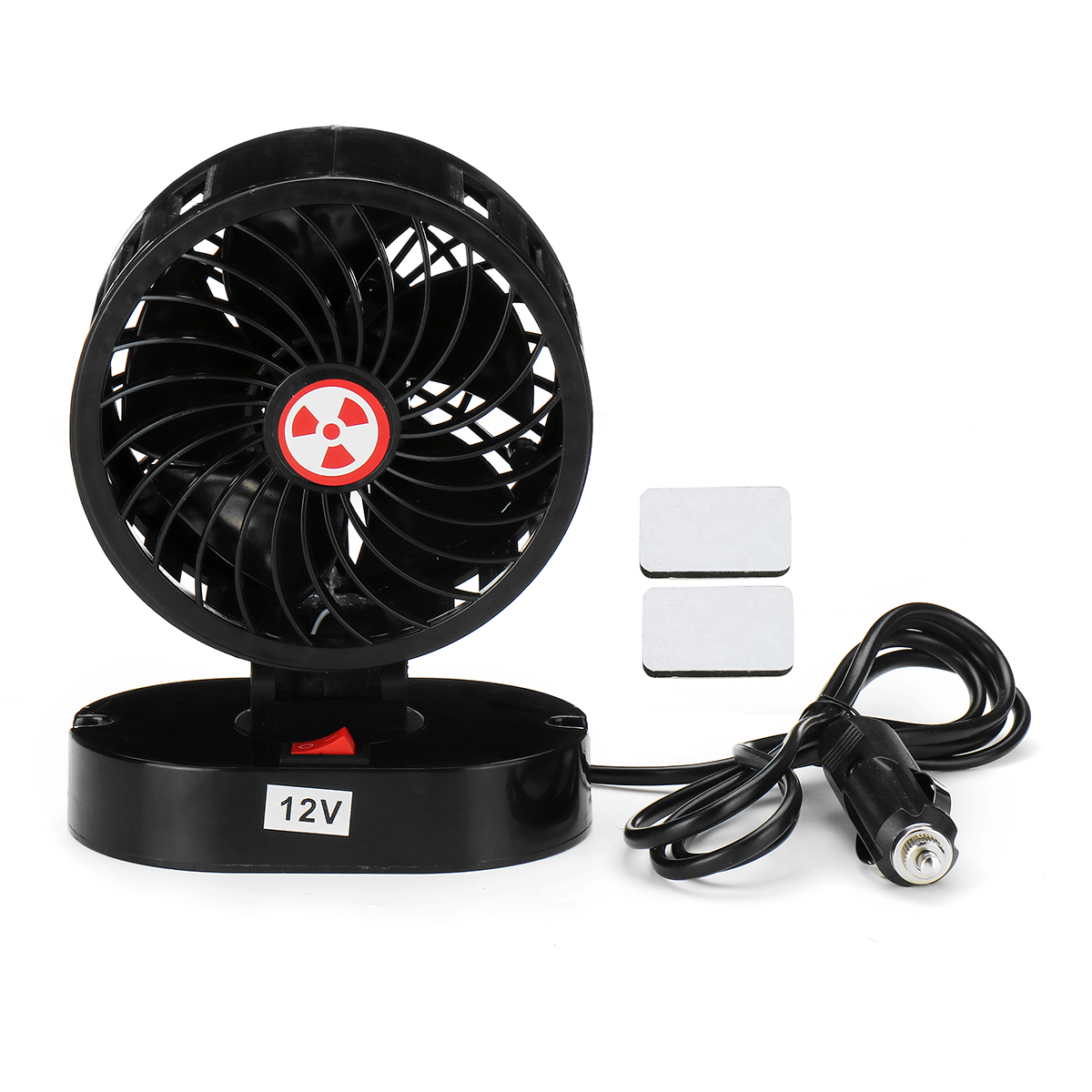 

12V 30W Mini Portable Car Fan Cooling Air Fan Silent Cooler Fan