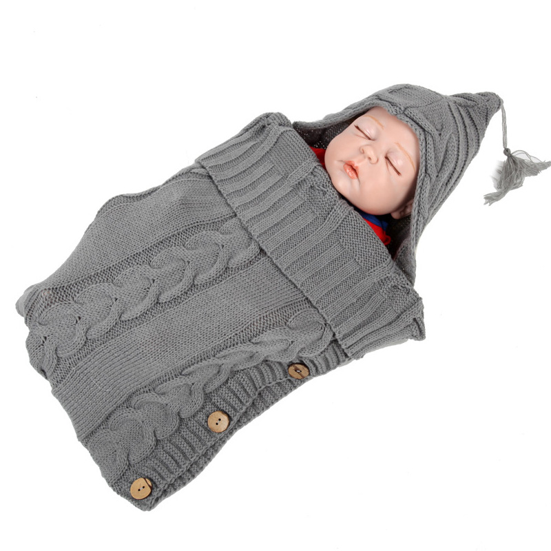 

Winter Autumn Baby Sleeping Bag Kids Toddler Warm Sleeping Bag Wool Knit Thick Quilt
