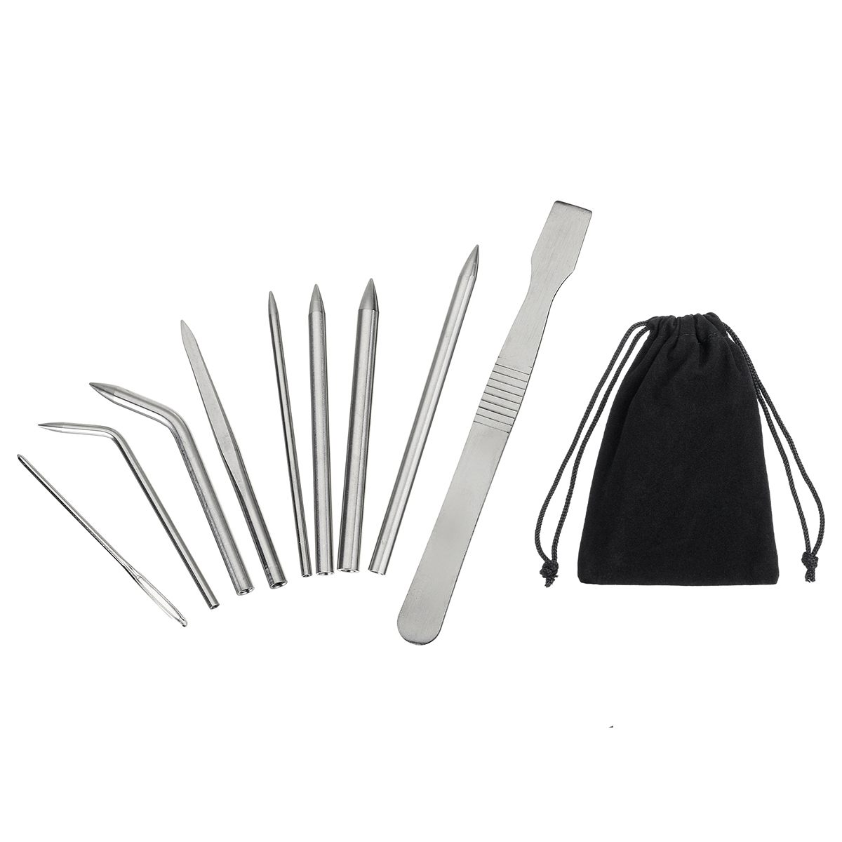 

DIY 6pcs+bag / 9pcs+bag / 9pcs+box Stainless Steel Fid Lacing Stitching Weaving Needles Bracelet Knitting Needle